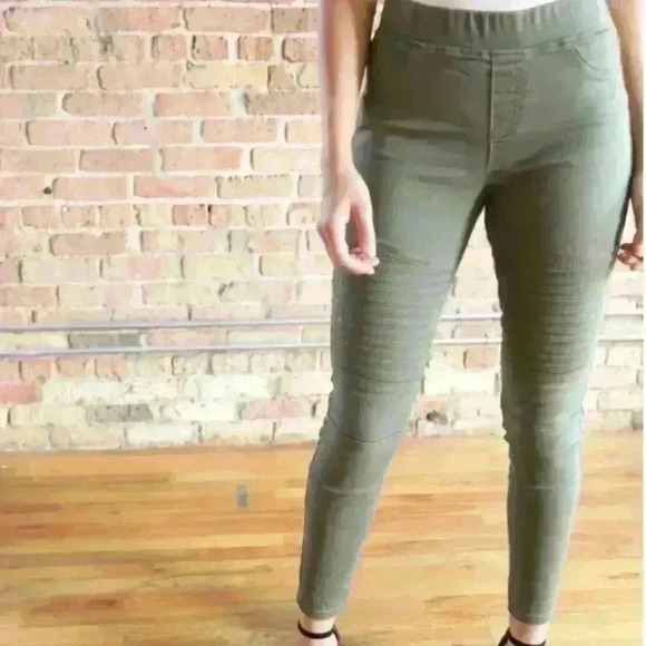 Olive Moto Skinny Jeggings - Picture 7 of 7